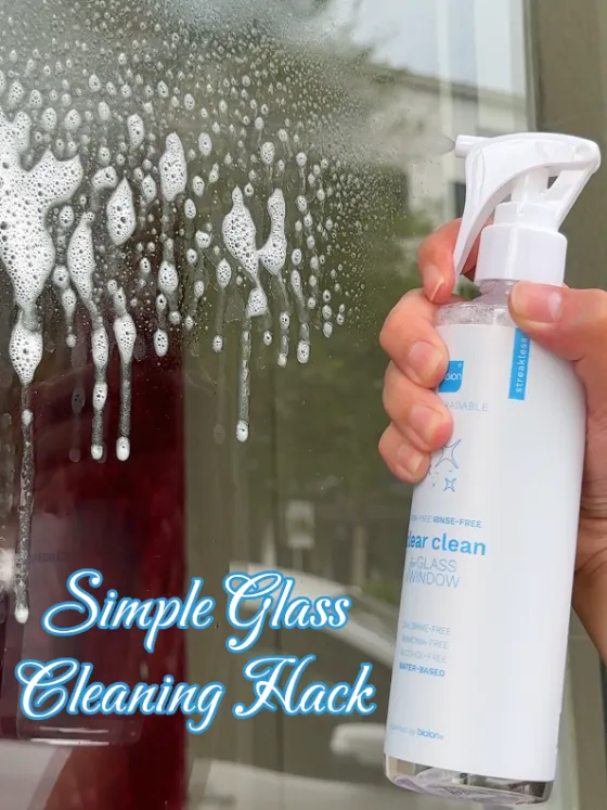 Simple Glass Cleaning Hack, published on @ono.homefind