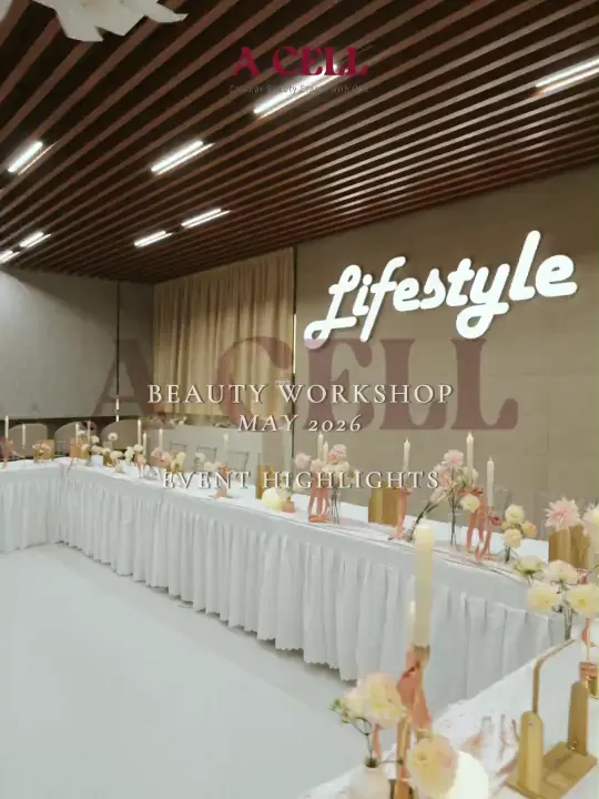 Event client work: a beauty workshop set up for guests